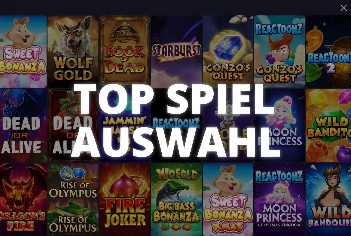 Große Spielauswahl mit Automaten und Live-Tischen in der Lobby